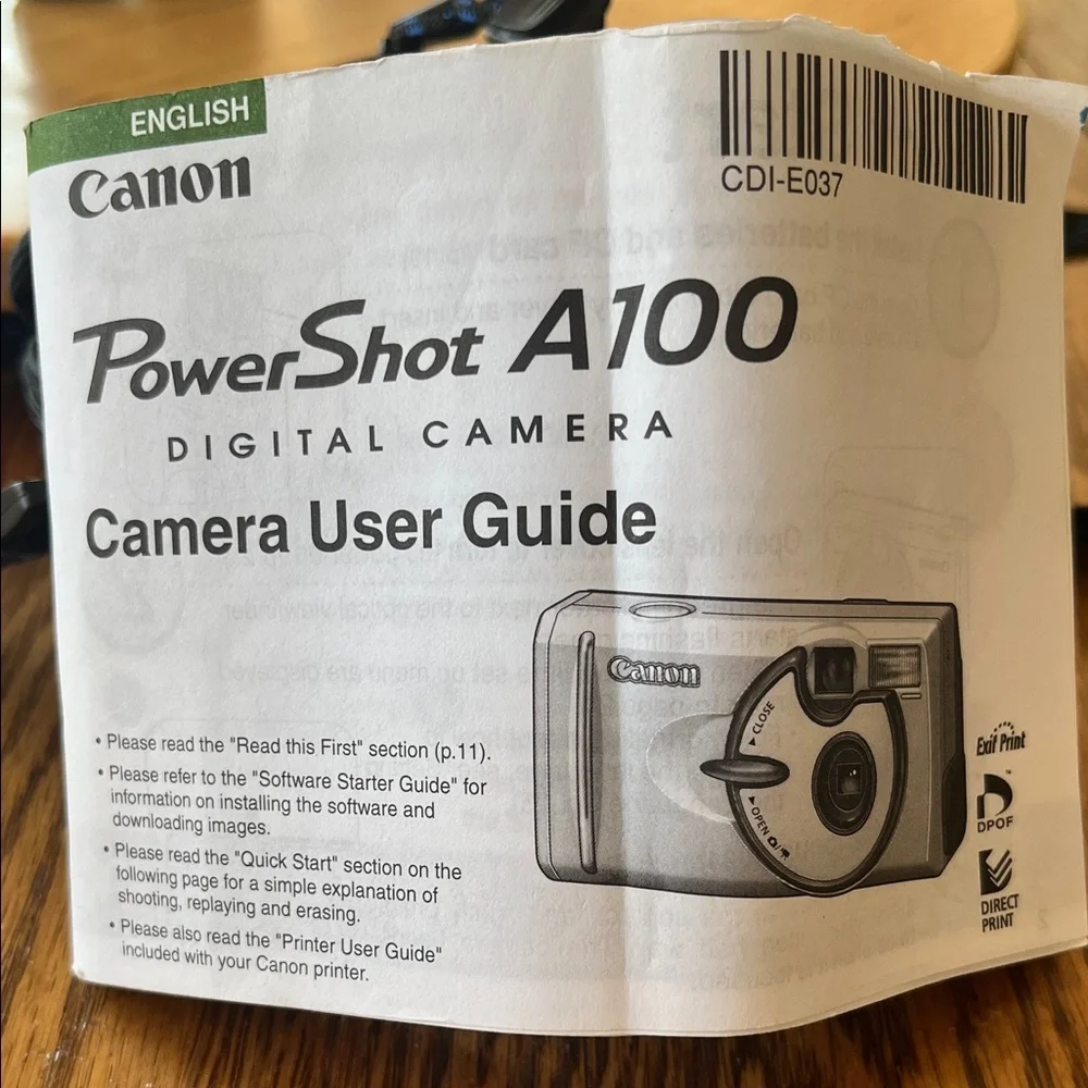 Canon PowerShot A100 Digital Camera - Silver and Black